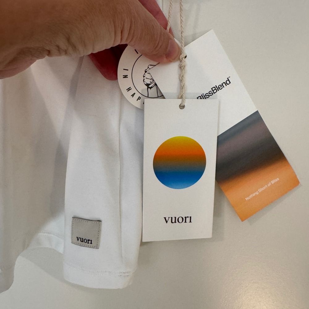 Vuori AllTheFeels Crew Tank White Womens XS VW1249 NWT - Picture 5 of 5